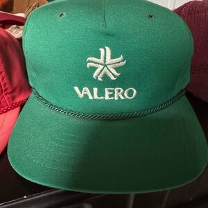 Vintage Valero Green Rope-Trim Logo Snapback Hat
